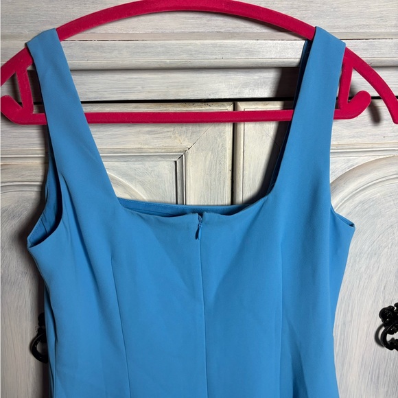 Ann Taylor Sky Blue Square Neck Drop Waist Cocktail Dress Wedding Guest Preppy - Picture 8 of 8